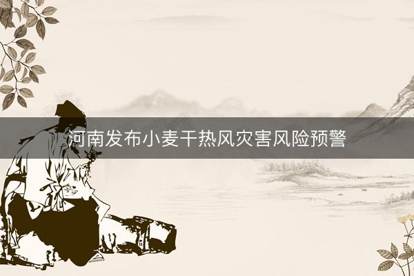 河南发布小麦干热风灾害风险预警