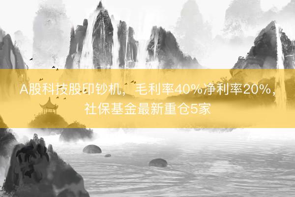 A股科技股印钞机，毛利率40%净利率20%，社保基金最新重仓5家