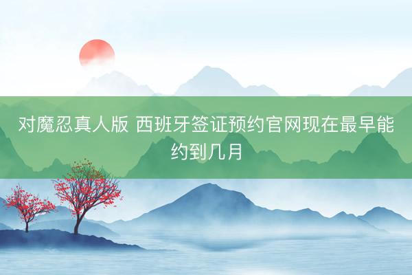 对魔忍真人版 西班牙签证预约官网现在最早能约到几月