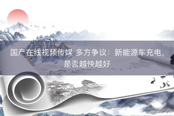 国产在线视频传媒 多方争议：新能源车充电，是否越快越好