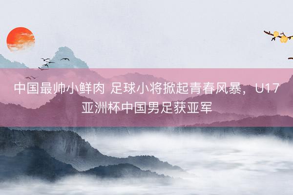 中国最帅小鲜肉 足球小将掀起青春风暴，U17亚洲杯中国男足获亚军
