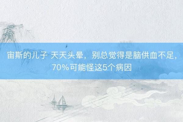 宙斯的儿子 天天头晕，别总觉得是脑供血不足，70％可能怪这5个病因